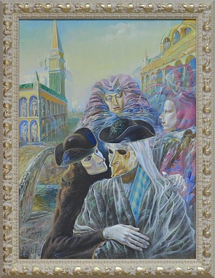 Картина в багете. Комедия масок